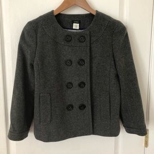 J. Crew gray cropped wool jacket